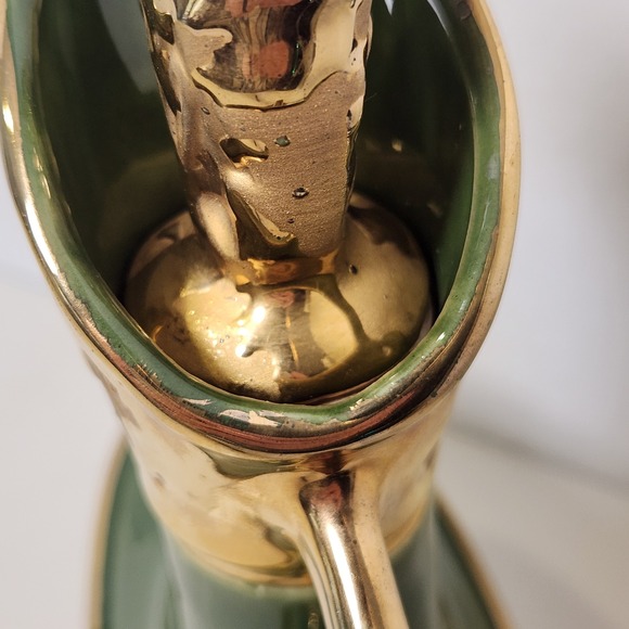 VTG 1967 Jim Beam Whiskey Decanter The Executive Series‎ Weeping Gold Green - Picture 11 of 11